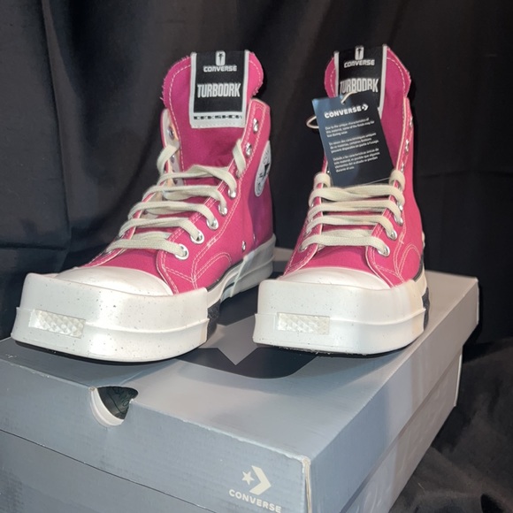 SOLD::ConversexDrkshdw Rick Owens laceless Sneaker NWT men’s 9.5 wmns 11.5 pink - Picture 2 of 11